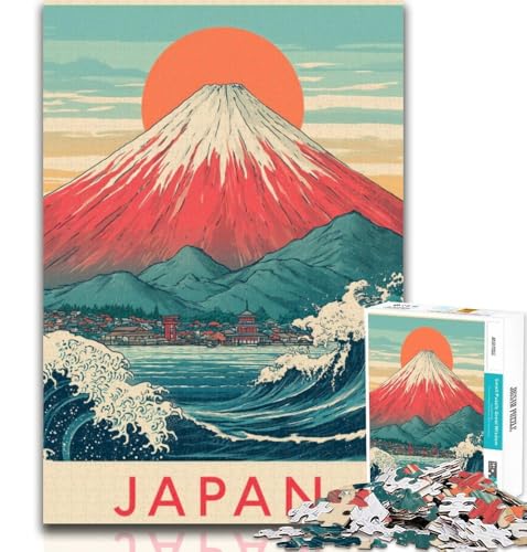 1000-teiliges Puzzle Japanische Landschaft 1000 Teile für Erwachsene, Lernspielzeug und Spiele für Erwachsene und Jugendliche, 50x75cm von GOIUYTGM