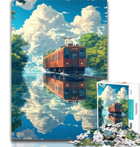 1000-teiliges Puzzle Japanische Züge, 1000-teiliges Puzzle für Erwachsene und Jugendliche, Eltern-Kind-Interaktion, für Kinder ab 14 Jahren, 50x75cm von GOIUYTGM