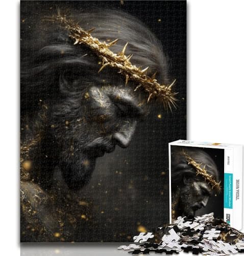 1000-teiliges Puzzle Jesus, Puzzle für Erwachsene und Jugendliche, 1000 Teile, Lernspiel für Geburtstag, Weihnachten, ab 14 Jahren, 50x75cm von GOIUYTGM