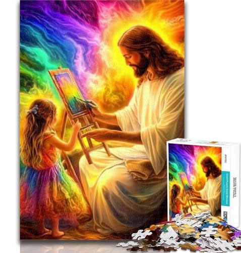 1000-teiliges Puzzle Jesus und das kleine Mädchen für Teenager, 1000 Teile, Entspannungsspiele ganze Familie, 50x75cm 1000-teiliges Puzzle Jesus und das kleine Mädchen für Teenager, 1000 Teile, Entspannungsspiele ganze Familie, 50x75cm von GOIUYTGM