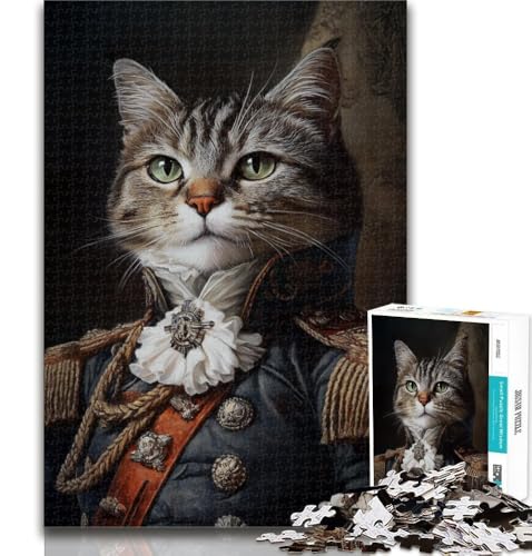 1000-teiliges Puzzle King Cat, 1000 Teile für Erwachsene, Lernspielzeug und Spiele für Erwachsene und Jugendliche, 50x75cm 1000-teiliges Puzzle King Cat, 1000 Teile für Erwachsene, Lernspielzeug und Spiele für Erwachsene und Jugendliche, 50x75cm von GOIUYTGM