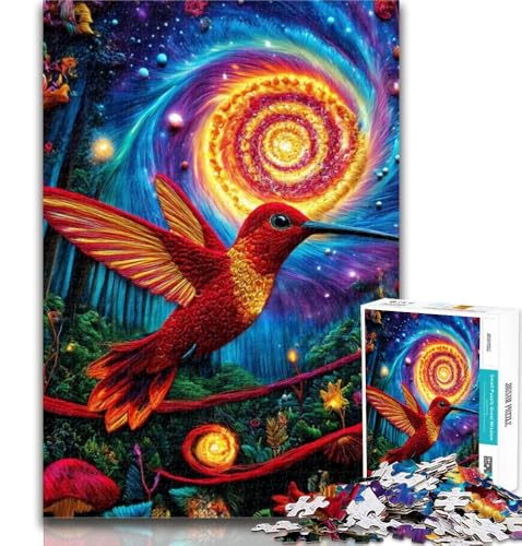 1000-teiliges Puzzle Kolibri, 1000-teiliges Puzzle, Lernspiel für Geburtstag, Weihnachten für und ab 14 Jahren, 26x38cm von GOIUYTGM