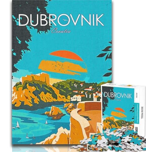 1000-teiliges Puzzle Kroatien-Reise Dubrovnik, Puzzle für Erwachsene, 1000 Teile, für Kinder ab 14 Jahren, unmögliches Spiel, Erwachsene und Jugendliche, 26x38cm 1000-teiliges Puzzle Kroatien-Reise Dubrovnik, Puzzle für Erwachsene, 1000 Teile, für Kinder ab 14 Jahren, unmögliches Spiel, Erwachsene und Jugendliche, 26x38cm von GOIUYTGM