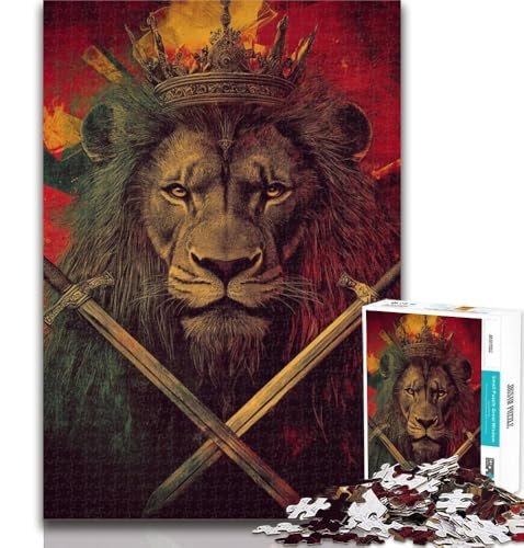 1000-teiliges Puzzle Löwenritter für Teenager, 1000 Teile, anspruchsvolles Spiel und Familienspiel, Wichtelgeschenke, 50x75cm 1000-teiliges Puzzle Löwenritter für Teenager, 1000 Teile, anspruchsvolles Spiel und Familienspiel, Wichtelgeschenke, 50x75cm von GOIUYTGM