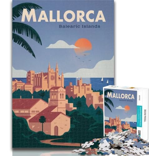 1000-teiliges Puzzle Mallorca, 1000-teiliges Puzzle für Erwachsene und Jugendliche, für Lernspiele, Herausforderung, Spielzeug, Künstlersammlung, Bildende Kunst, 26x38cm 1000-teiliges Puzzle Mallorca, 1000-teiliges Puzzle für Erwachsene und Jugendliche, für Lernspiele, Herausforderung, Spielzeug, Künstlersammlung, Bildende Kunst, 26x38cm von GOIUYTGM