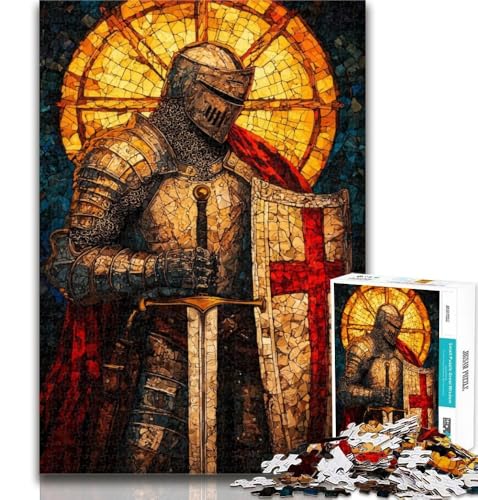 1000-teiliges Puzzle Mittelalterliche Ritter 1000 Teile für Erwachsene, Lernspielzeug und Spiele für Erwachsene und Jugendliche, 26x38cm von GOIUYTGM