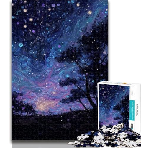 1000-teiliges Puzzle Nachthimmel für Teenager, Lernspiele, Heimdekoration, Geschenk für die ganze Familie, 75x50cm von GOIUYTGM