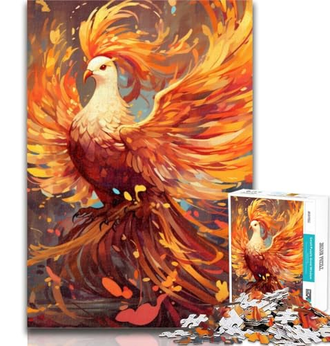 1000-teiliges Puzzle Phoenix, 1000-teiliges Puzzle für Teenager, Lernspielzeug und Spiele für Erwachsene und Teenager, 26x38cm von GOIUYTGM