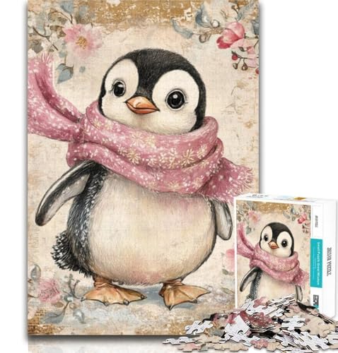 1000-teiliges Puzzle Pinguin mit Schal, Puzzle 1000 Teile für Teenager, Dekomprimierendes intellektuelles Lernspielzeug, Geburtstagsgeschenk, Geschenke, 50x75cm 1000-teiliges Puzzle Pinguin mit Schal, Puzzle 1000 Teile für Teenager, Dekomprimierendes intellektuelles Lernspielzeug, Geburtstagsgeschenk, Geschenke, 50x75cm von GOIUYTGM