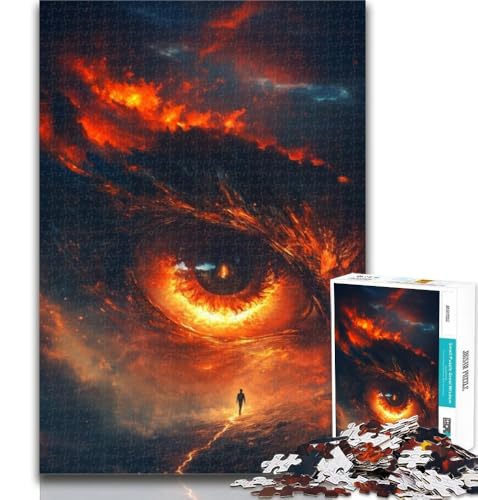 1000-teiliges Puzzle Psychedelic Eyes, 1000-teiliges Puzzle für Teenager, Lernspielzeug und Spiele für Erwachsene und Teenager, 26x38cm von GOIUYTGM