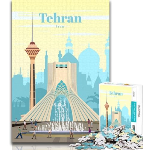 1000-teiliges Puzzle Reise nach Teheran, 1000 Teile für Erwachsene und Jugendliche ab 14 Jahren, unmögliches Spiel, Erwachsene und Jugendliche, 75x50cm 1000-teiliges Puzzle Reise nach Teheran, 1000 Teile für Erwachsene und Jugendliche ab 14 Jahren, unmögliches Spiel, Erwachsene und Jugendliche, 75x50cm von GOIUYTGM