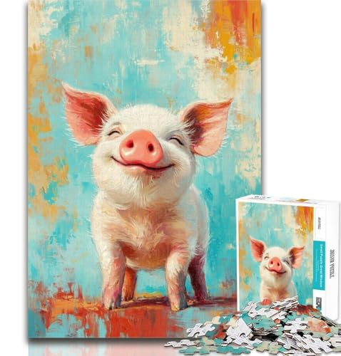 1000-teiliges Puzzle Schweinebaby malen, Puzzle für Erwachsene, 1000 Teile, schwierig, interessant, Stressabbau, Eltern-Kind-Interaktion, 26x38cm 1000-teiliges Puzzle Schweinebaby malen, Puzzle für Erwachsene, 1000 Teile, schwierig, interessant, Stressabbau, Eltern-Kind-Interaktion, 26x38cm von GOIUYTGM