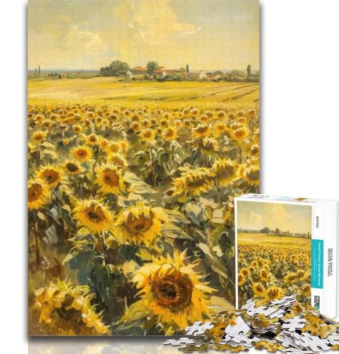 1000-teiliges Puzzle Sonnenblume, 1000-teiliges Puzzle, Lernspiel für Geburtstag, Weihnachten für und ab 14 Jahren, 26x38cm von GOIUYTGM