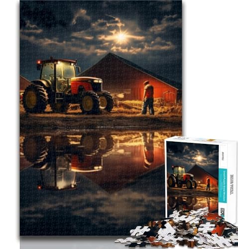 1000-teiliges Puzzle Traktorgeräte 1000-teiliges Puzzle für Teenager, Lernspielzeug und Spiele für Erwachsene und Teenager 26x38cm von GOIUYTGM