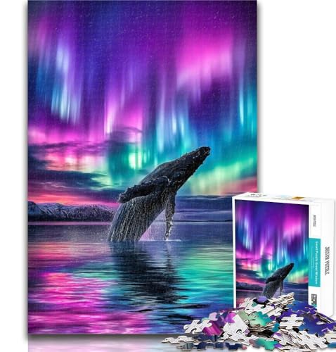 1000-teiliges Puzzle Wale unter der Aurora für Erwachsene, 1000 Teile, Familienspiel zum Stressabbau, schwierige Herausforderung, tolle Geschenke und Spielzeuge, 50x75cm 1000-teiliges Puzzle Wale unter der Aurora für Erwachsene, 1000 Teile, Familienspiel zum Stressabbau, schwierige Herausforderung, tolle Geschenke und Spielzeuge, 50x75cm von GOIUYTGM