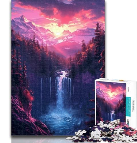 1000-teiliges Puzzle Wasserfall und Berge, 1000-teiliges Puzzle für Erwachsene und Jugendliche, Klassische Lernspiele, schöne Dekoration, 50x75cm 1000-teiliges Puzzle Wasserfall und Berge, 1000-teiliges Puzzle für Erwachsene und Jugendliche, Klassische Lernspiele, schöne Dekoration, 50x75cm von GOIUYTGM