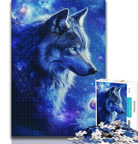 1000-teiliges Puzzle Wolf 1000-teiliges Puzzle für Erwachsene, Geschenke, Lernspielzeug und Spiele für Erwachsene und Jugendliche, 26x38cm von GOIUYTGM