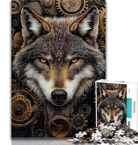 1000-teiliges Puzzle Wolfstotem für Teenager, 1000 Teile, anspruchsvolles Spiel und Familienspiel, Wichtelgeschenke, 26x38cm von GOIUYTGM