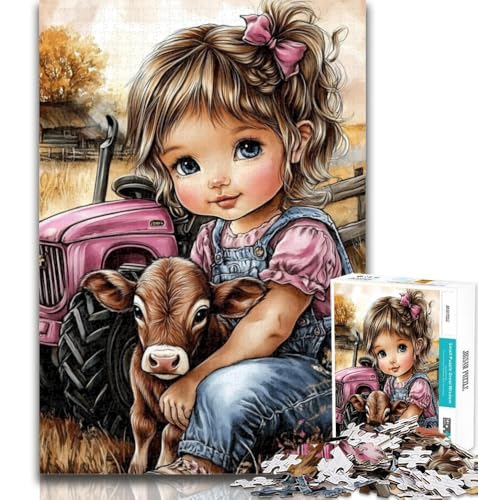 1000-teiliges Puzzle Yak und kleines Mädchen, 1000 Teile, für Teenager, Lernspiele, Heimdekoration, Künstlersammlung, bildende Kunst, 26x38cm von GOIUYTGM