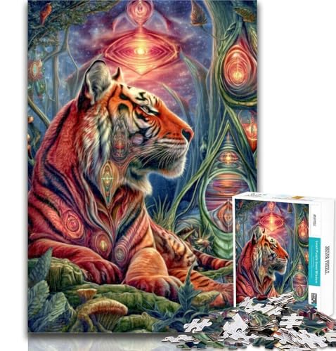 1000-teiliges Puzzle für Erwachsene, Geschenke, Tier-Tiger-Kunst, Teenager-Puzzle, künstlerische Wanddekoration und Geburtstagsgeschenkidee für Freunde, Home Office, 26x38cm 1000-teiliges Puzzle für Erwachsene, Geschenke, Tier-Tiger-Kunst, Teenager-Puzzle, künstlerische Wanddekoration und Geburtstagsgeschenkidee für Freunde, Home Office, 26x38cm von GOIUYTGM