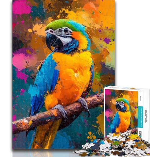 1000-teiliges Puzzle für Erwachsene, Papageien-Ölgemälde, 1000 Teile für Teenager, Lernspiele, Heimdekoration, Geburtstagsgeschenk, Geschenke, Wandkunst, 26x38cm 1000-teiliges Puzzle für Erwachsene, Papageien-Ölgemälde, 1000 Teile für Teenager, Lernspiele, Heimdekoration, Geburtstagsgeschenk, Geschenke, Wandkunst, 26x38cm von GOIUYTGM