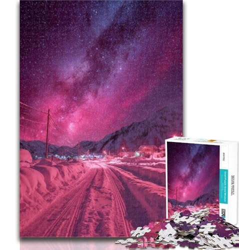 1000-teiliges Puzzle für Erwachsene und Jugendliche, Aurora-Landschaft, 1000-teiliges Puzzle mit passendem Poster und Quizblatt, für Kinder ab 14 Jahren, 26x38cm 1000-teiliges Puzzle für Erwachsene und Jugendliche, Aurora-Landschaft, 1000-teiliges Puzzle mit passendem Poster und Quizblatt, für Kinder ab 14 Jahren, 26x38cm von GOIUYTGM