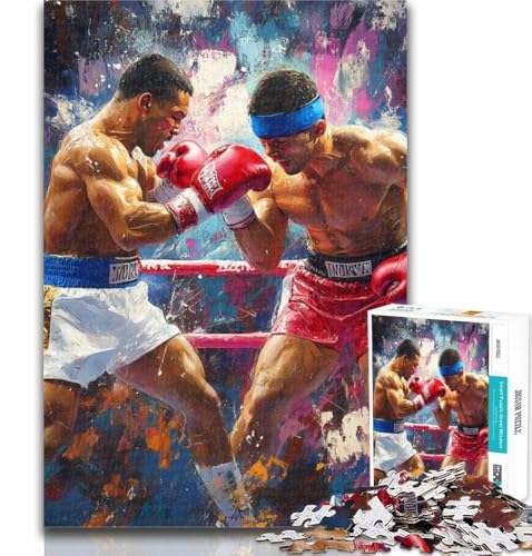 1000-teiliges Puzzle für Erwachsene und Jugendliche, Boxer-Kampf-Puzzles, anspruchsvolles Spielgeschenk, ganze Familie, 26x38cm 1000-teiliges Puzzle für Erwachsene und Jugendliche, Boxer-Kampf-Puzzles, anspruchsvolles Spielgeschenk, ganze Familie, 26x38cm von GOIUYTGM