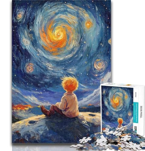 1000-teiliges Puzzle für Erwachsene und Jugendliche, Der kleine Prinz des Nachthimmels, Lernspielzeug, Familienspiele, Geschenke für Freunde und Familie, 50x75cm von GOIUYTGM