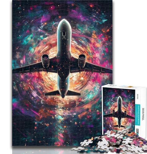 1000-teiliges Puzzle für Erwachsene und Jugendliche, Farbflugzeug, 1000-teiliges Puzzle, Lernspiele, Heimdekoration, geeignet für die Schreibtischdekoration, 26x38cm von GOIUYTGM