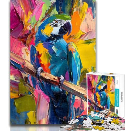 1000-teiliges Puzzle für Erwachsene und Jugendliche, Papageien-Ölgemälde-Puzzles, anspruchsvolle Spielgeschenke, ganze Familie, 26x38cm 1000-teiliges Puzzle für Erwachsene und Jugendliche, Papageien-Ölgemälde-Puzzles, anspruchsvolle Spielgeschenke, ganze Familie, 26x38cm von GOIUYTGM