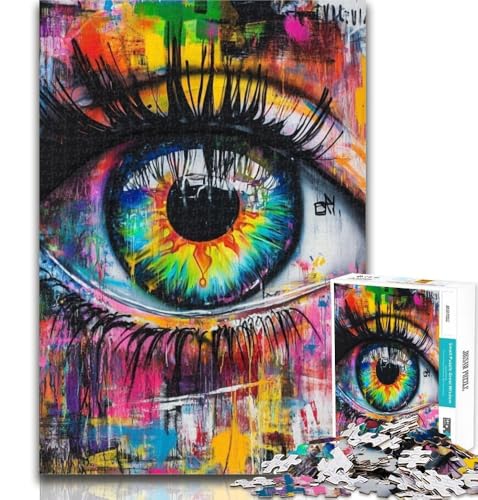 1000-teiliges Puzzle für Erwachsene und Jugendliche, Psychic Eyes, 1000-teiliges Puzzle, Lernspiele, Heimdekoration, geeignet für die Schreibtischdekoration, 26x38cm von GOIUYTGM
