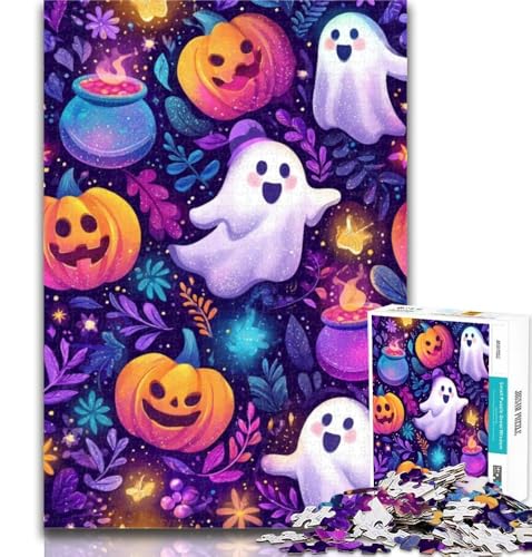 1000-teiliges Puzzle für Erwachsene und Teenager, Halloween-Thema, Teenager-Puzzles, Lernspielzeug, lustige Familienspiele, einzigartige Heimdekoration, 26x38cm von GOIUYTGM