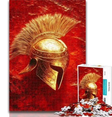 1000-teiliges Puzzle für Erwachsene und Teenager, Spartanischer Krieger, Malpuzzle für Erwachsene, Lernspielzeug, lustige Familienspiele, einzigartige Heimdekoration, 26x38cm von GOIUYTGM