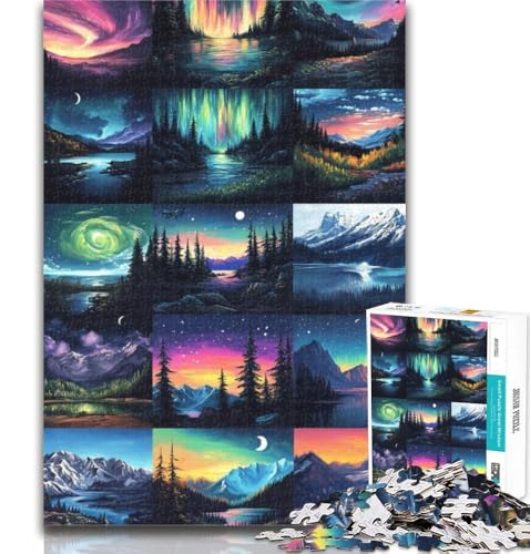 1000-teiliges Puzzle für Teenager, Geschenke, Aurora-Collage-Puzzles für Erwachsene, Lernspielzeug, Familienspiele, Geschenke für Freunde und Familie, 26x38cm 1000-teiliges Puzzle für Teenager, Geschenke, Aurora-Collage-Puzzles für Erwachsene, Lernspielzeug, Familienspiele, Geschenke für Freunde und Familie, 26x38cm von GOIUYTGM