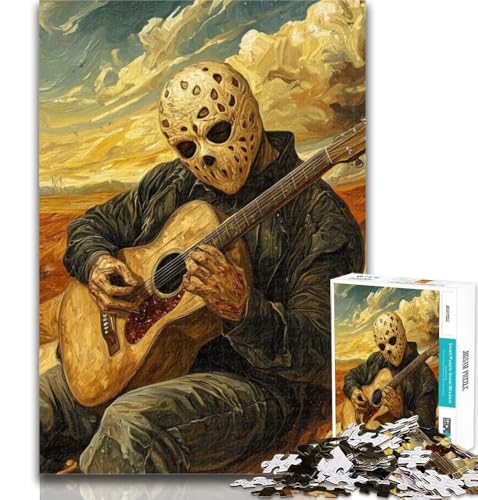 1000-teiliges Puzzle für Teenager, die unter den Sternen Gitarre Spielen, Puzzles, dekomprimierendes intellektuelles Lernspielzeug, perfekte Dekoration, 26x38cm von GOIUYTGM