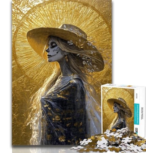 1000-teiliges Puzzle im mexikanischen Stil mit Totenkopfmotiv, 1000 Teile für Erwachsene, Lernspielzeug und Spiele für Erwachsene und Jugendliche, 26x38cm von GOIUYTGM