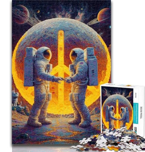 1000-teiliges Puzzle mit Astronautenpaar für Teenager, 1000 Teile, anspruchsvolles Spiel und Familienspiel, Wichtelgeschenke, 26x38cm 1000-teiliges Puzzle mit Astronautenpaar für Teenager, 1000 Teile, anspruchsvolles Spiel und Familienspiel, Wichtelgeschenke, 26x38cm von GOIUYTGM