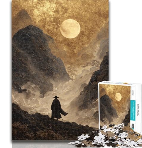 1000-teiliges Puzzle mit Bergen im japanischen Stil, 1000-teiliges Puzzle für Jugendliche und Erwachsene, Spielzeug, Lernspiele, Stressabbau, Stärkung der Liebe zwischen Paaren, 26x38cm von GOIUYTGM