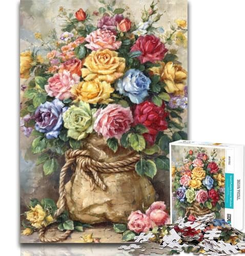 1000-teiliges Puzzle mit Blumen, Blumenkunst, Puzzle für Erwachsene, 1000 Teile, Spielzeug, Lernspiele, Stressabbau, Stärkung der Liebe zwischen Paaren, 50x75cm 1000-teiliges Puzzle mit Blumen, Blumenkunst, Puzzle für Erwachsene, 1000 Teile, Spielzeug, Lernspiele, Stressabbau, Stärkung der Liebe zwischen Paaren, 50x75cm von GOIUYTGM