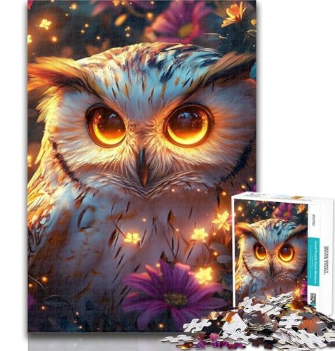 1000-teiliges Puzzle mit Eulenmotiv für Erwachsene, 1000 Teile, Spielzeug, Lernspiele, Stressabbau, tolle Geschenke und Spielzeuge, 50x75cm von GOIUYTGM