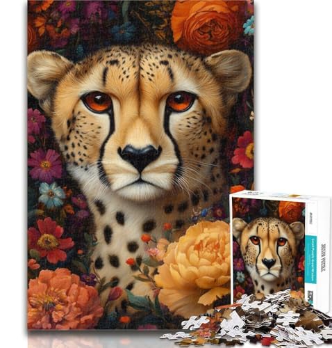 1000-teiliges Puzzle mit Gepardenmotiv, 1000-teiliges Puzzle für Teenager, Geschenke, stärkt die Liebe zwischen Paaren, für 14-Jährige, 26x38cm von GOIUYTGM
