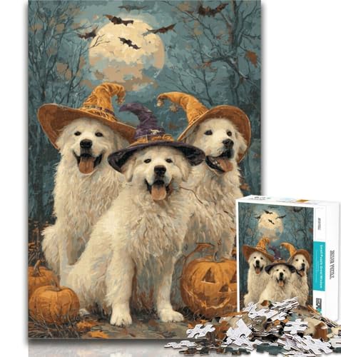1000-teiliges Puzzle mit Halloween-Tieren für Erwachsene, 1000 Teile, Spielzeug, Lernspiele, Stressabbau, tolle Geschenke und Spielzeuge, 50x75cm von GOIUYTGM