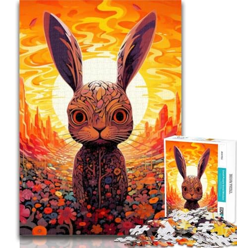 1000-teiliges Puzzle mit Kaninchenmotiv für Erwachsene, ganze Familie, geeignet für Kinder ab 14 Jahren, 75x50cm 1000-teiliges Puzzle mit Kaninchenmotiv für Erwachsene, ganze Familie, geeignet für Kinder ab 14 Jahren, 75x50cm von GOIUYTGM