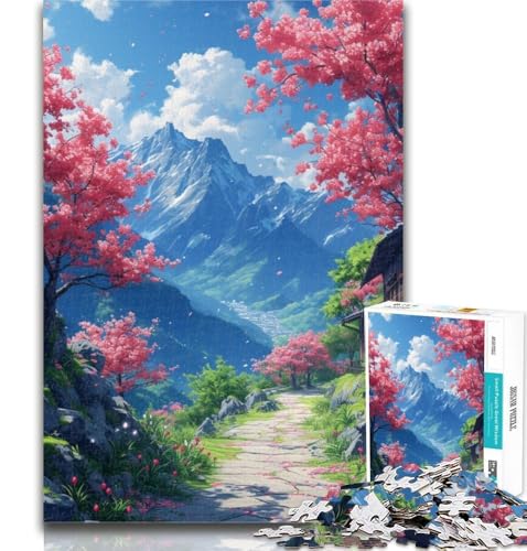 1000-teiliges Puzzle mit Kirschblüten und Bergen für Erwachsene, 1000 Teile, Spielzeug, Lernspiele, Stressabbau, tolle Geschenke und Spielzeuge, 50x75cm 1000-teiliges Puzzle mit Kirschblüten und Bergen für Erwachsene, 1000 Teile, Spielzeug, Lernspiele, Stressabbau, tolle Geschenke und Spielzeuge, 50x75cm von GOIUYTGM