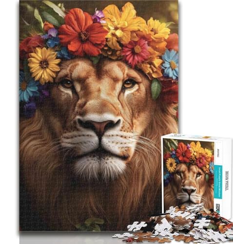 1000-teiliges Puzzle mit Löwenmotiv, für Teenager, 1000 Teile, pädagogisches Spielzeug zum Stressabbau, tolle Geschenke und Spielzeuge, 50x75cm 1000-teiliges Puzzle mit Löwenmotiv, für Teenager, 1000 Teile, pädagogisches Spielzeug zum Stressabbau, tolle Geschenke und Spielzeuge, 50x75cm von GOIUYTGM