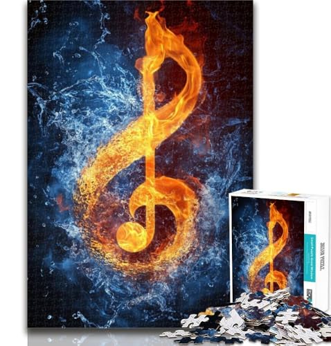 1000-teiliges Puzzle mit Musiksymbolen für Teenager, 1000 Teile, pädagogisches Spielzeug zum Stressabbau, tolle Geschenke und Spielzeuge, 26x38cm 1000-teiliges Puzzle mit Musiksymbolen für Teenager, 1000 Teile, pädagogisches Spielzeug zum Stressabbau, tolle Geschenke und Spielzeuge, 26x38cm von GOIUYTGM