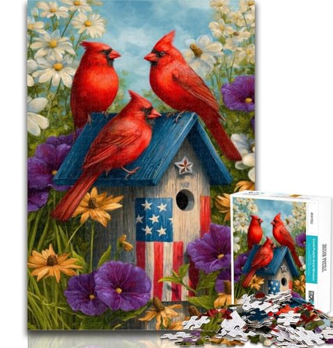 1000-teiliges Puzzle mit Papageien und Hänflingen, Puzzle 1000 Teile für Erwachsene und Jugendliche, Spielzeug, Lernspiele, Stressabbau, Stärkung der Liebe zwischen Paaren, 50x75cm von GOIUYTGM