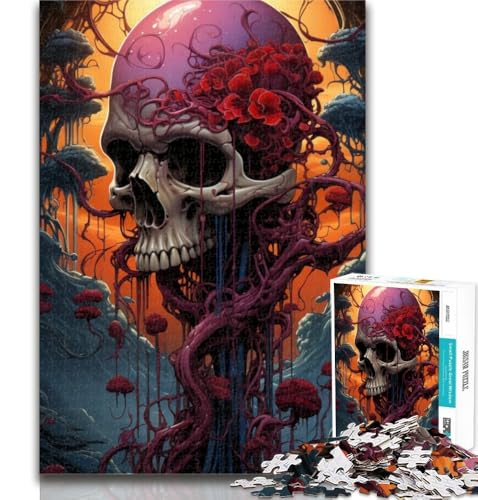 1000-teiliges Puzzle mit bunten Totenköpfen für Teenager, Spielzeug, Lernspiele, Stressabbau, Eltern-Kind-Interaktion, 50x75cm von GOIUYTGM