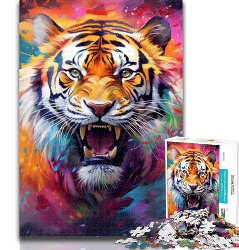 1000-teiliges Tiger-Puzzle für Teenager, Lernspiele, Heimdekoration, Geschenk für die ganze Familie, 75x50cm von GOIUYTGM