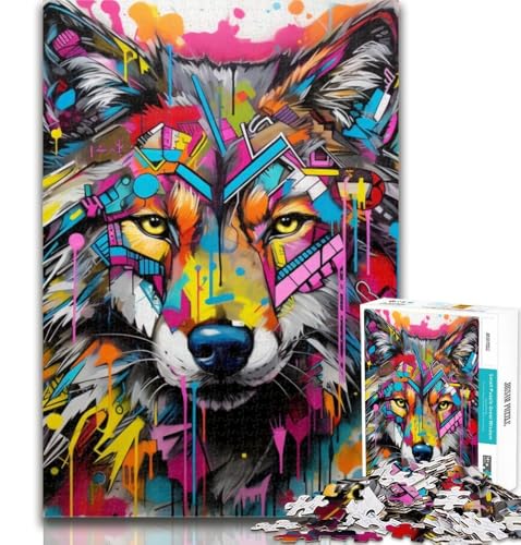 1000-teiliges Wolf-Puzzle für Teenager, Lernspiele, Heimdekoration, Geschenk für die ganze Familie, 75x50cm von GOIUYTGM